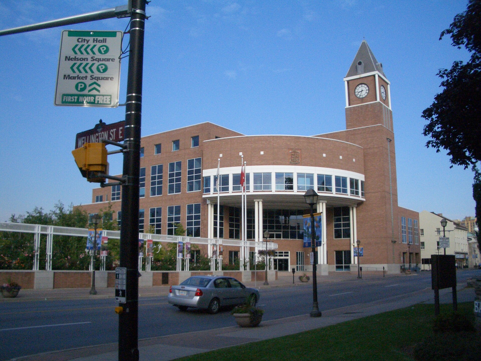 Brampton City Hall and its clock tower.