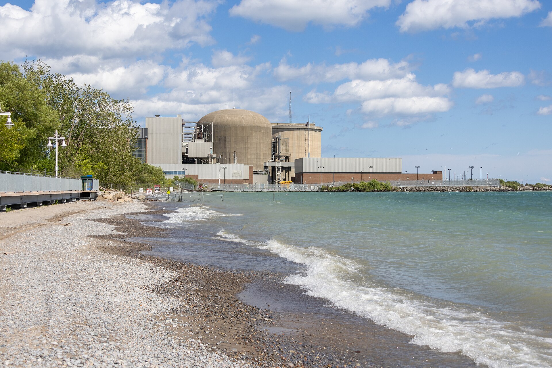 Pickering Nuclear Generating Station beside the Lake Ontario waterfront.